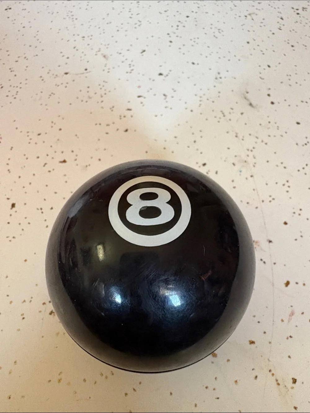 Classic Pool 8-Ball Decorative Sphere - Black and White- Vintage Avon/empty